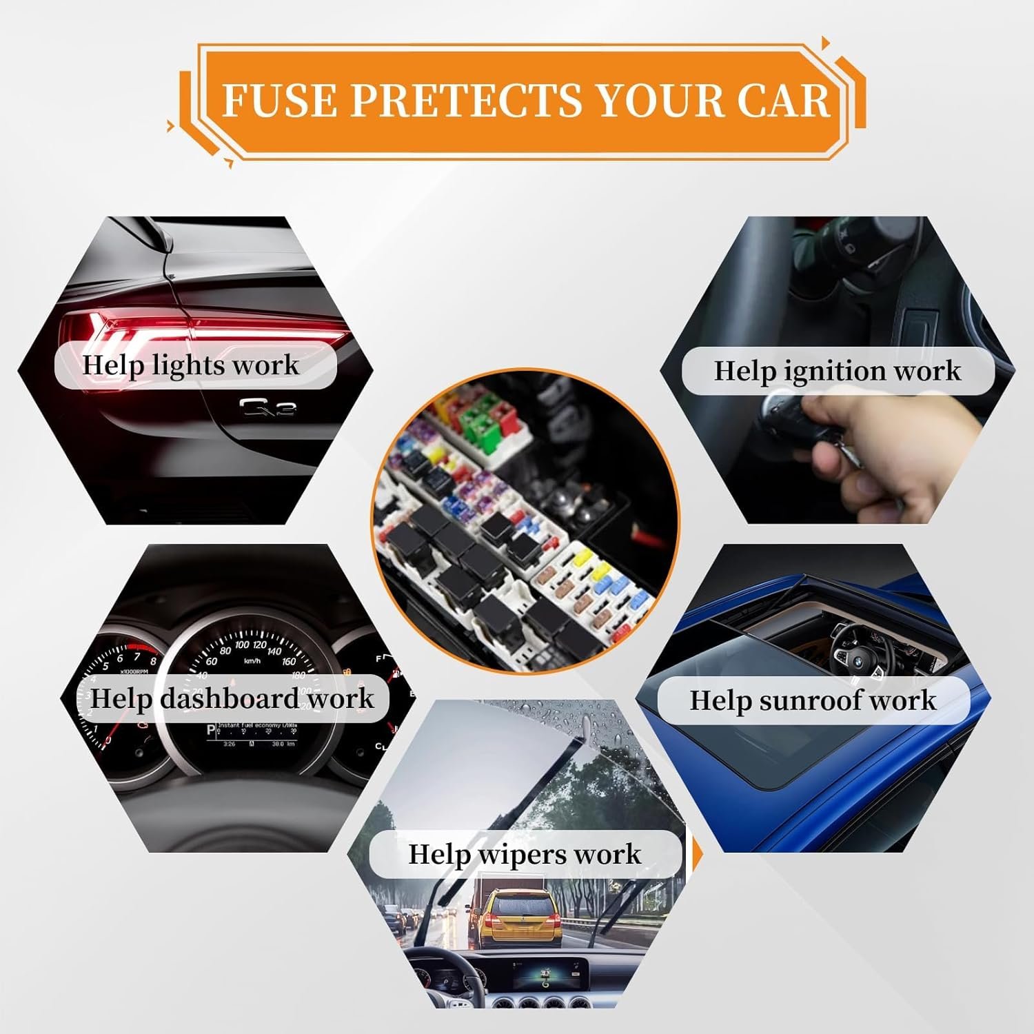 Xfopz 120Pcs Fuse Assortment Kit, Car Boat Truck SUV Auto Automotive Assorted Replacement Blade Mini Fuses -2A 3A 5A 7.5A 10A 15A 20A 25A 30A 35A with Fuse Puller (120) - Image 5