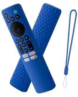 Ivee International Silicone Tv Remote Cover Compatible with Redmi Smart Fire Tv 32 Redmi Fire Tv 4k 43 inches Tv Remote Protective Case with Lanyard [Remote NOT Included] (Blue)