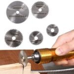 DIY Crafts Machine Not Included, Drill Saw Blades, Steel Saw Disc Wheel Cutting Blades with 1/8″ Straight Shank Mandrel Rotary Machine Machine Not Included (Only 5 Blade 1 Mandrel, Pack Of 1 Kit)