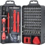 COOLCOLD 115-in-1 Precision Screwdriver Set – Magnetic Electronics Repair Tool Kit with Case for Laptop, PC, iPhone, Watch, Camera, Glasses, Game Console (Red)