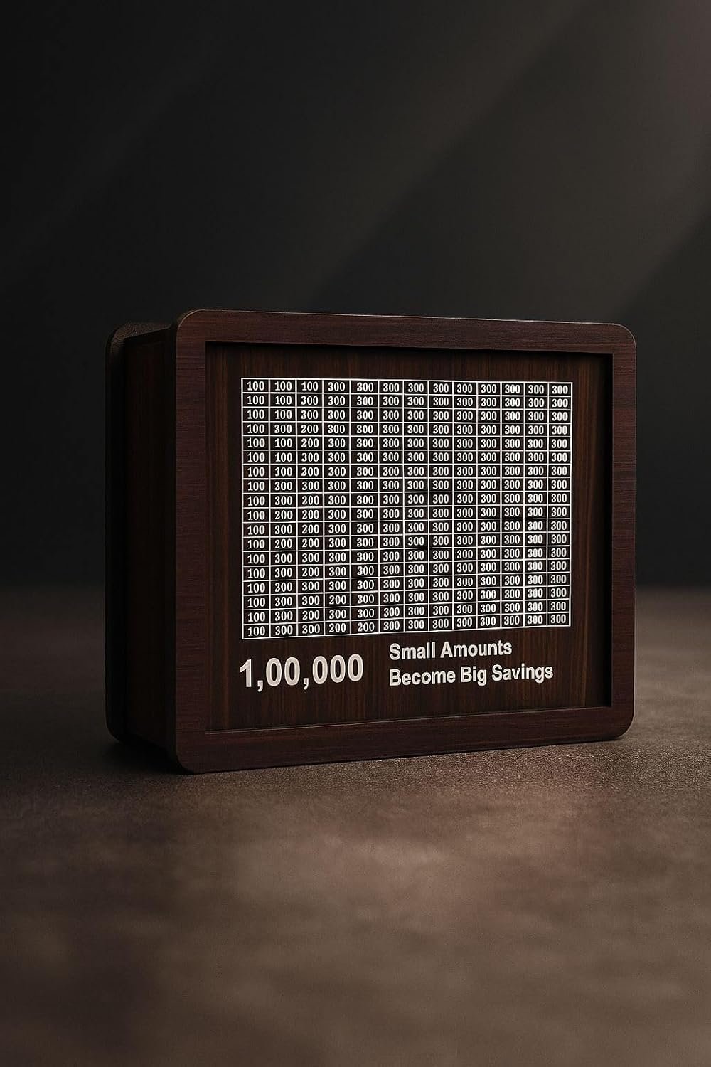 Art Maggic ₹1,00,000 Money Saving Challenge Wooden Frame – Smart Daily Savings Tracker Board - Image 4