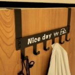 Solitude Heavy Duty Carbon Metal Over Door Hanger for Cloths, Drill Free Door Hanging Hooks for Bathroom, Bedroom, Kitchen | Scarf, Coat, Towel Holder | Removable Door Hanger, Carbon Steel (Pack of 1)