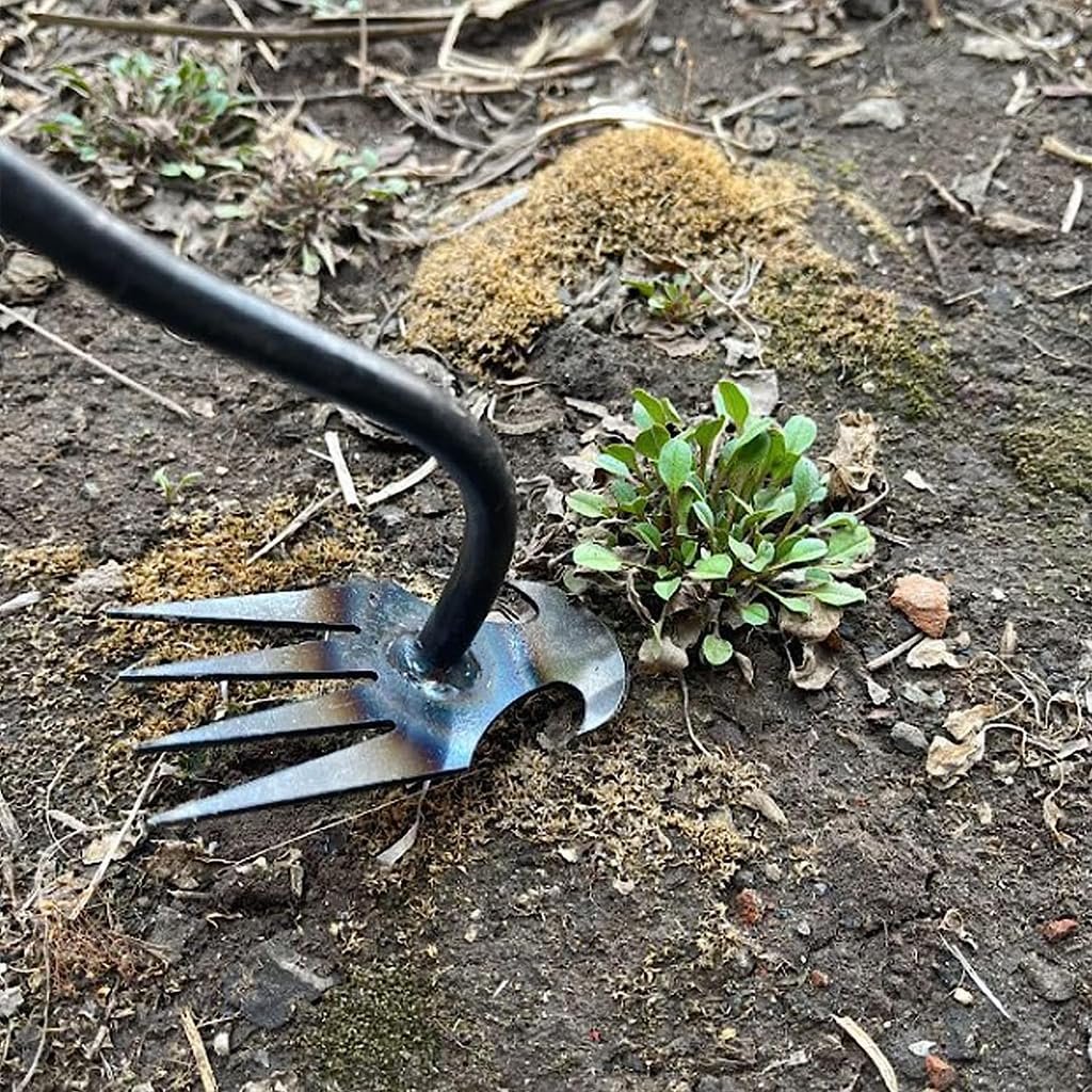HASTHIP® Weeder Hand Tool, 21.6 Inches Garden Weeding Tool Steel 4-Claws Weeder Hand Tool, Portable Weed Puller, Manual Weed Puller for Lawn, Garden, Plant Pot - Image 6
