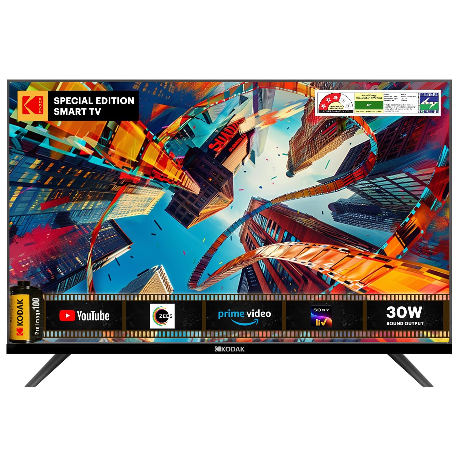 Kodak 100 cm (40 inches) Special Edition Series Full HD Smart LED TV 40SE5003BL (Black)