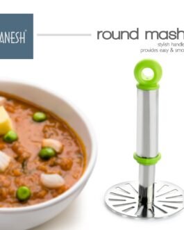 GANESH Stainless Steel Potato Crusher Vegetable Smasher Pav Bhaji Masher with Handle for Effortless Kitchen Uses (Pack of 1, Assorted) GANESH Stainless Steel Potato Crusher Vegetable Smasher Pav Bhaji Masher with Handle for Effortless Kitchen Uses (Pack of 1, Assorted)