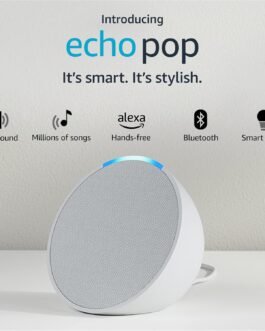 Certified Refurbished Echo Pop| Smart speaker with Alexa and Bluetooth| Loud sound, balanced bass, crisp vocals