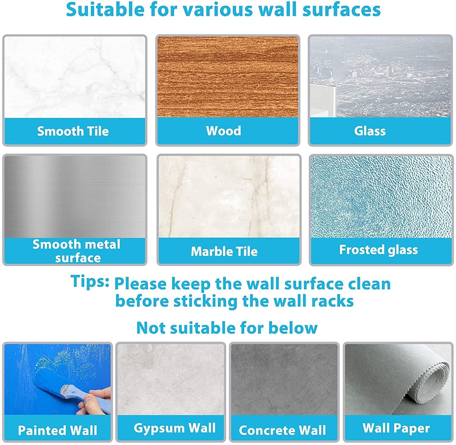 JIALTO 2 Pieces Stainless Steel Broom Holder with Hook - Wall-Mounted Adhesive Waterproof Rustproof Heavy Duty Broom and Mop Stick Holder for Home, Kitchen, - Image 8