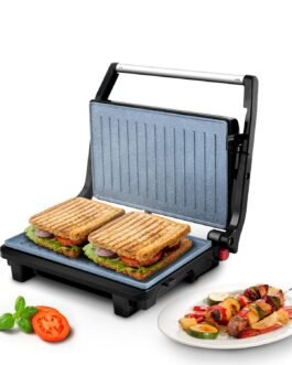 Wipro Elato BS202 1000 Watt Ceramic Grill Sandwich Maker, Scratch Resistant, 180° Open Sandwich Griller, Auto Cutoff, Non Toxic BPA, PTFE & PFOA Free, 2 Year Warranty, Regular Bread Size for 2 Slices Wipro Elato BS202 1000 Watt Ceramic Grill Sandwich Maker, Scratch Resistant, 180° Open Sandwich Griller, Auto Cutoff, Non Toxic BPA, PTFE & PFOA Free, 2 Year Warranty, Regular Bread Size for 2 Slices