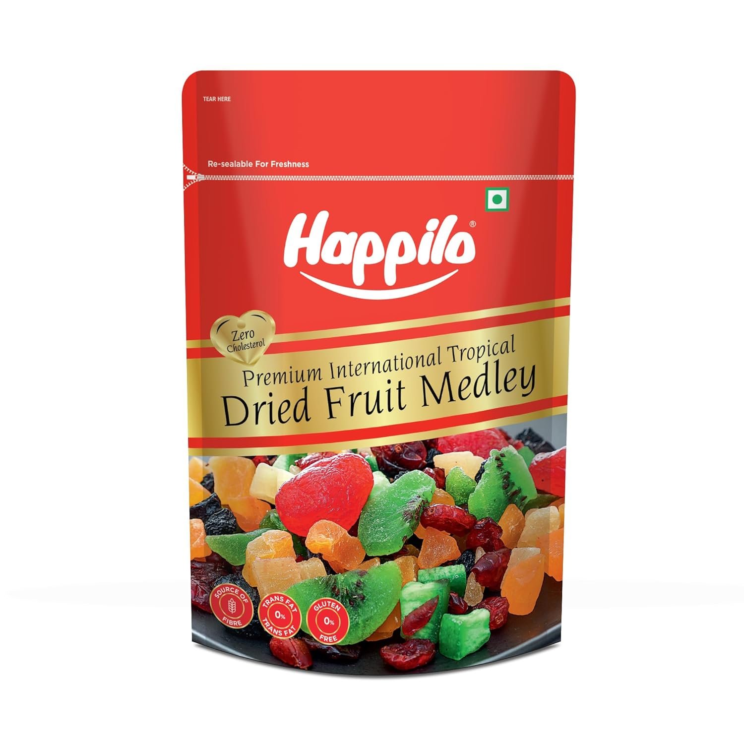 Happilo Premium International Dried Tropical Fruit Medley 200g|Healthy Snacks, Dry fruits|Wholesome & Vitamin Rich Healthy Snack | No Artificial Colors, No Preservatives - Image 2