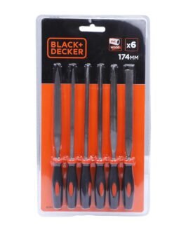 BLACK+DECKER BDHT22148 174mm 6-Piece Steel Needle File Set for Cutting & Smootheing Out Surfaces Ideal for Wood, Metal, Plastic for Home & DIY Use, ORANGE & BLACK BLACK+DECKER BDHT22148 174mm 6-Piece Steel Needle File Set for Cutting & Smootheing Out Surfaces Ideal for Wood, Metal, Plastic for Home & DIY Use, ORANGE & BLACK