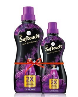 Softouch 2X Royal Perfume 800+210ml Fabric Conditioner with Bergamot, Grapefruit & Jasmine| After Wash Liquid Fabric Softener with & Long-Lasting Fragrance| Suitable for All Clothes Softouch 2X Royal Perfume 800+210ml Fabric Conditioner with Bergamot, Grapefruit & Jasmine| After Wash Liquid Fabric Softener with & Long-Lasting Fragrance| Suitable for All Clothes