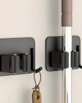 JIALTO 2 Pieces Stainless Steel Broom Holder with Hook – Wall-Mounted Adhesive Waterproof Rustproof Heavy Duty Broom and Mop Stick Holder for Home, Kitchen, JIALTO 2 Pieces Stainless Steel Broom Holder with Hook – Wall-Mounted Adhesive Waterproof Rustproof Heavy Duty Broom and Mop Stick Holder for Home, Kitchen,