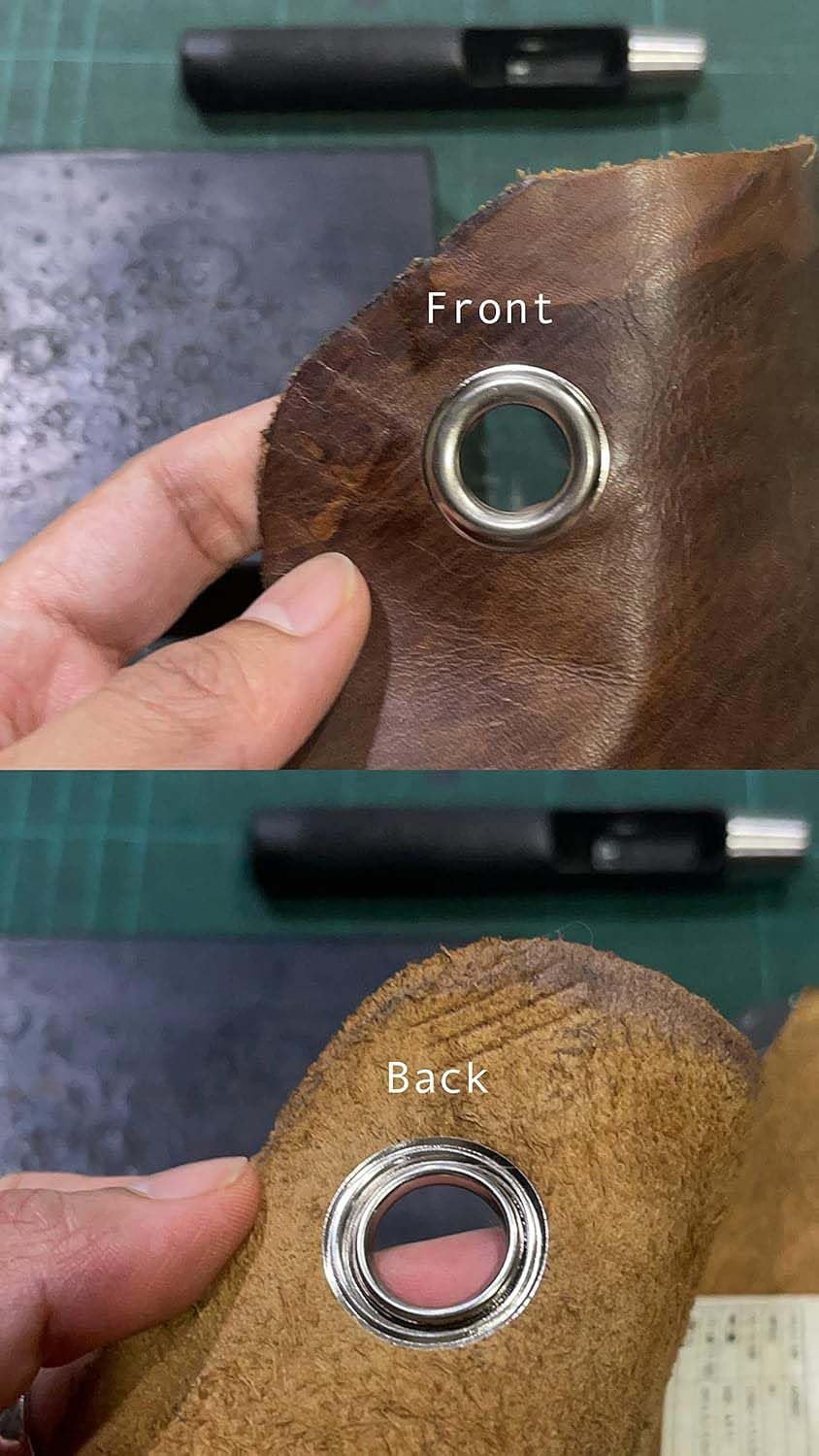 DIY Crafts 1 Kit, Grommet Pliers Tool Set with 100 Metal Grommets, Professional Hand Press Installation Tool, Silver, As Shown In Image 1st (1 Kit, Grommet Pliers Tool Set with 100 Metal Grommets)