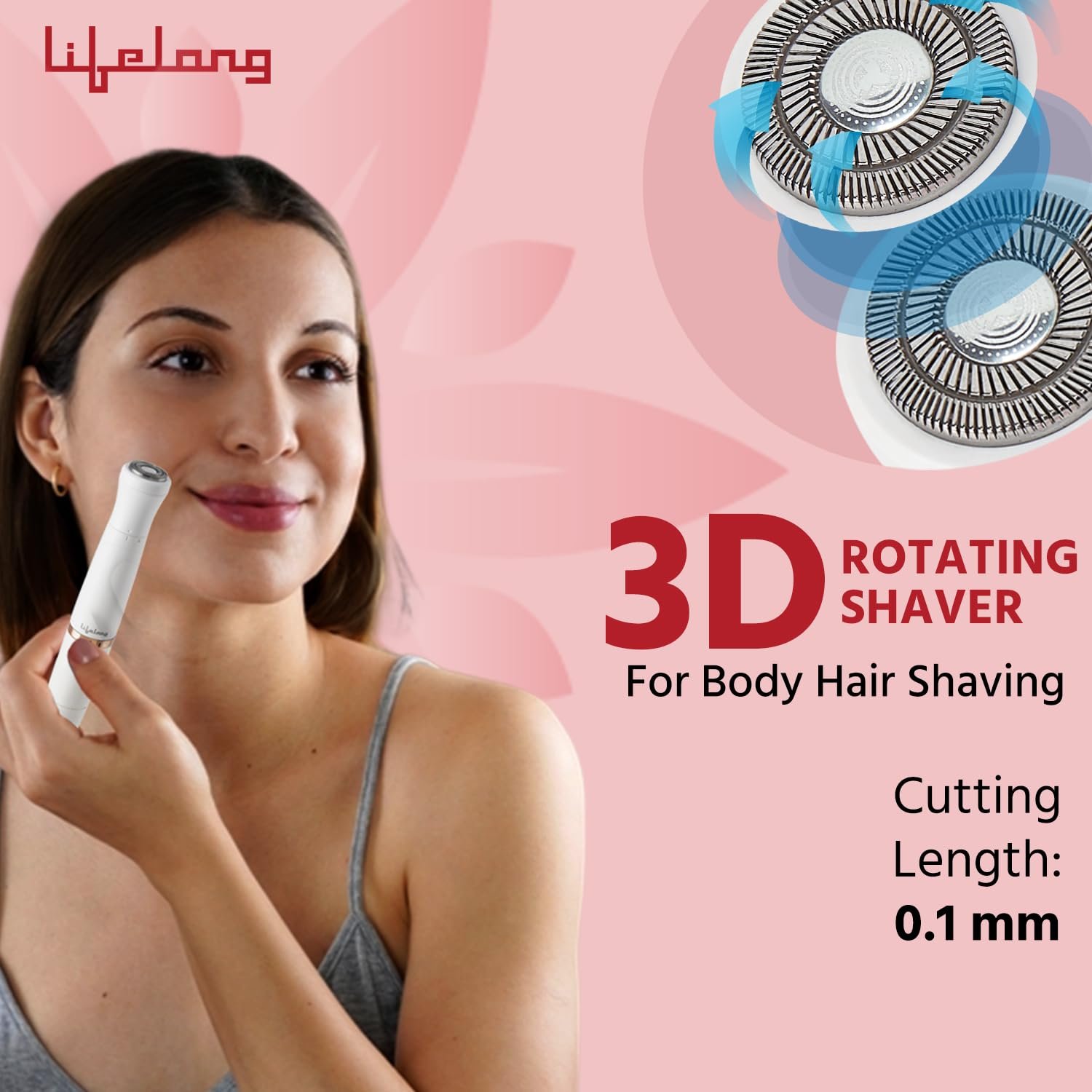 Lifelong LLPCW30 Rechargeable Eyebrow, Underarms And Bikini Trimmer (White) - 1 Hour Runtime (1Year Warranty) - Image 2