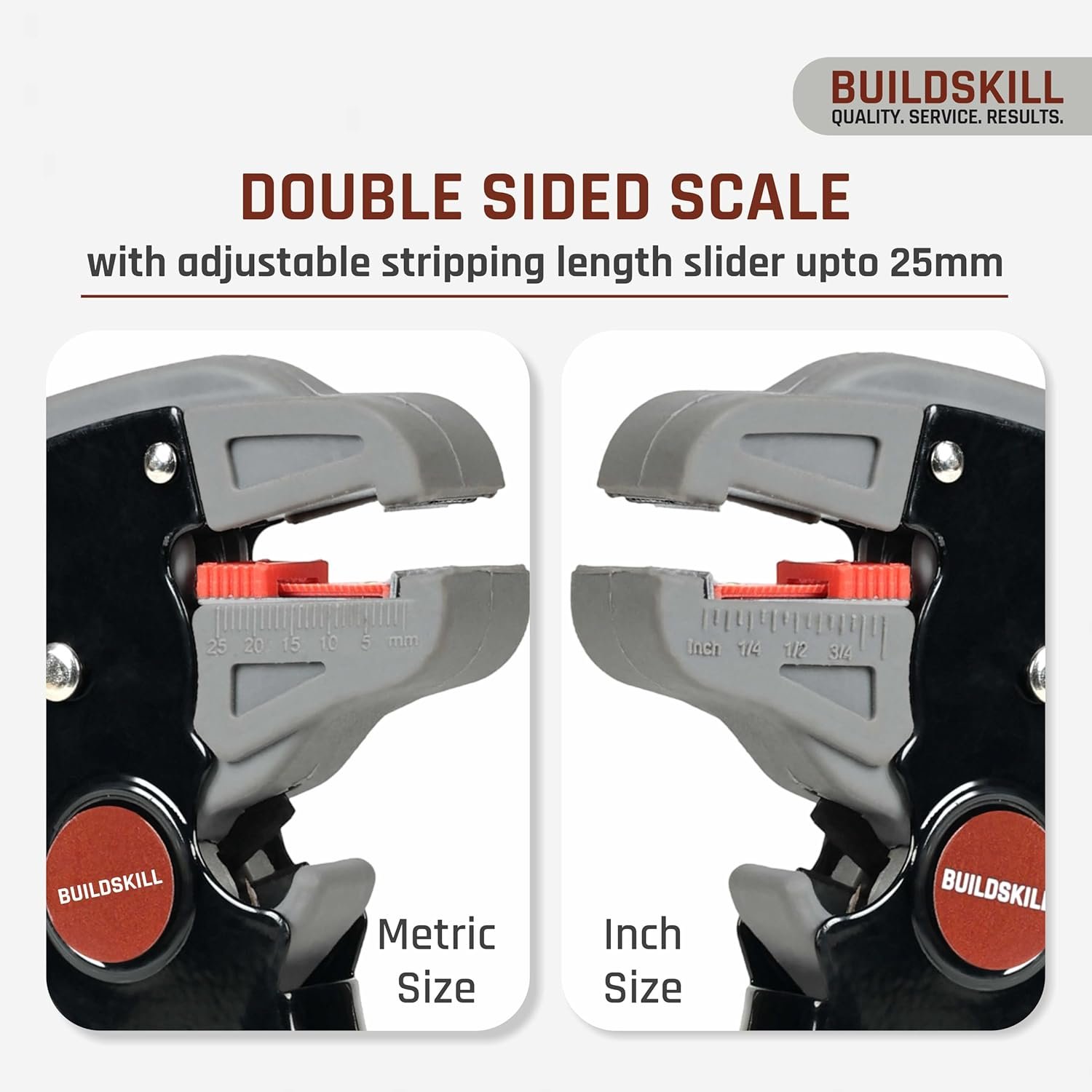 BUILDSKILL 2 IN 1 Automatic Wire Stripping & Cutting Tool – Precision Cutter for Electrical, Automotive, Cords & Cables – Ergonomic Handle with Pressure Adjustment - Image 3