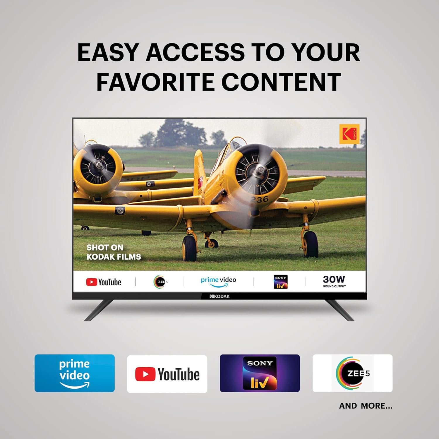 Kodak 80 cm (32 inches) Special Edition Series HD Ready Smart LED TV 32SE5001BL (Black) - Image 4