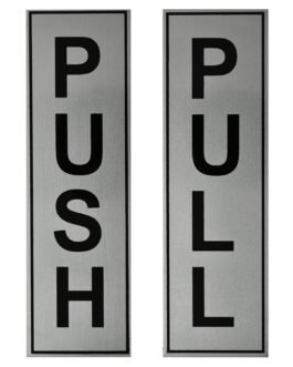 Buzz Cool Silver Metal Push Pull Stickers For Glass And Wood | Self Adhesive Stainless Steel Metal Sticker for Door | Push and Pull Stickers for Hospital Malls Office 1 set (2pcs) Buzz Cool Silver Metal Push Pull Stickers For Glass And Wood | Self Adhesive Stainless Steel Metal Sticker for Door | Push and Pull Stickers for Hospital Malls Office 1 set (2pcs)