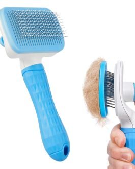 Amazon Basics Self Cleaning Slicker Pet Grooming Brush | Pet Cleaning Tool Suitable for All Pets | Rectangular Shape Amazon Basics Self Cleaning Slicker Pet Grooming Brush | Pet Cleaning Tool Suitable for All Pets | Rectangular Shape