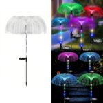 hardoll Solar Decorative Jellyfish Light LEDs on The Stake 7 Color Changing Waterproof Outdoor Home Garden Pathway Lawn Driveway(Pack of 1)