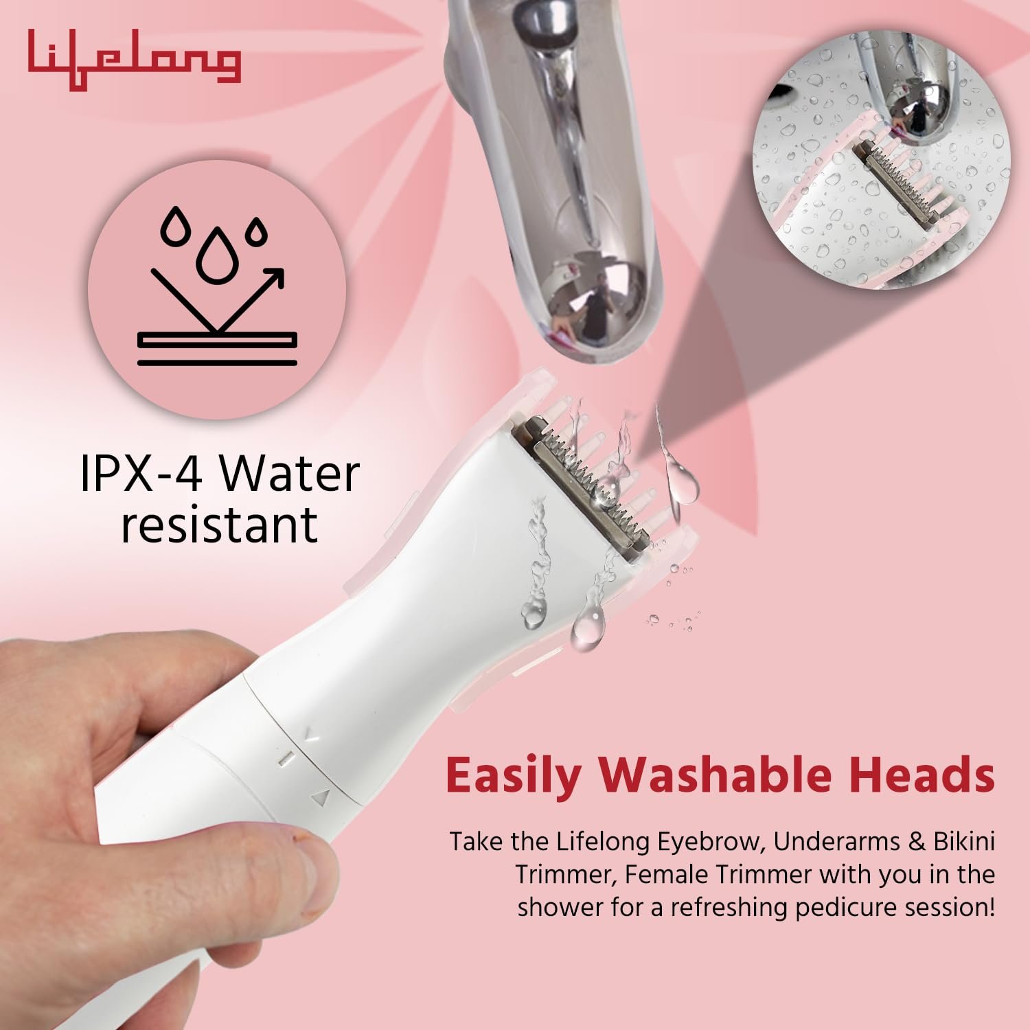 Lifelong LLPCW30 Rechargeable Eyebrow, Underarms And Bikini Trimmer (White) - 1 Hour Runtime (1Year Warranty) - Image 6