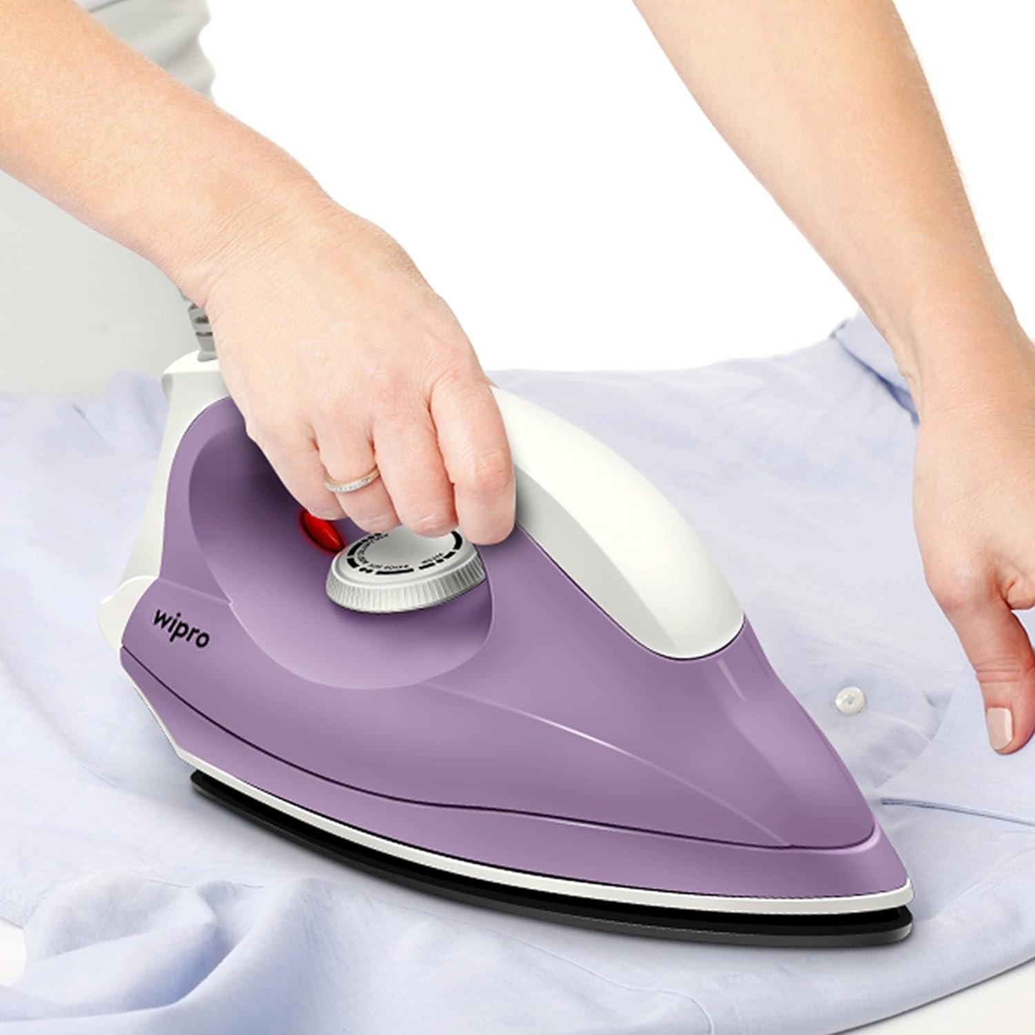 Wipro Gd205 Super Deluxe 1000 Watt Automatic Electric Dry Iron | Large Soleplate|Anti Bacterial German Weilburger Double Coated Soleplate | Quick Heat Up - 1000 Watts, Aluminium - Image 3