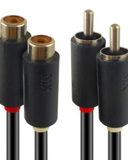 MX 2 Female Stereo Jack To 2 RCA MALE Plug 5 Meter CABLE Compatible with Tablet Personal Computer Laptop Television Smartphone PlayersProjector Video game consoles (Black) (196.85 Inch) MX 2 Female Stereo Jack To 2 RCA MALE Plug 5 Meter CABLE Compatible with Tablet Personal Computer Laptop Television Smartphone PlayersProjector Video game consoles (Black) (196.85 Inch)