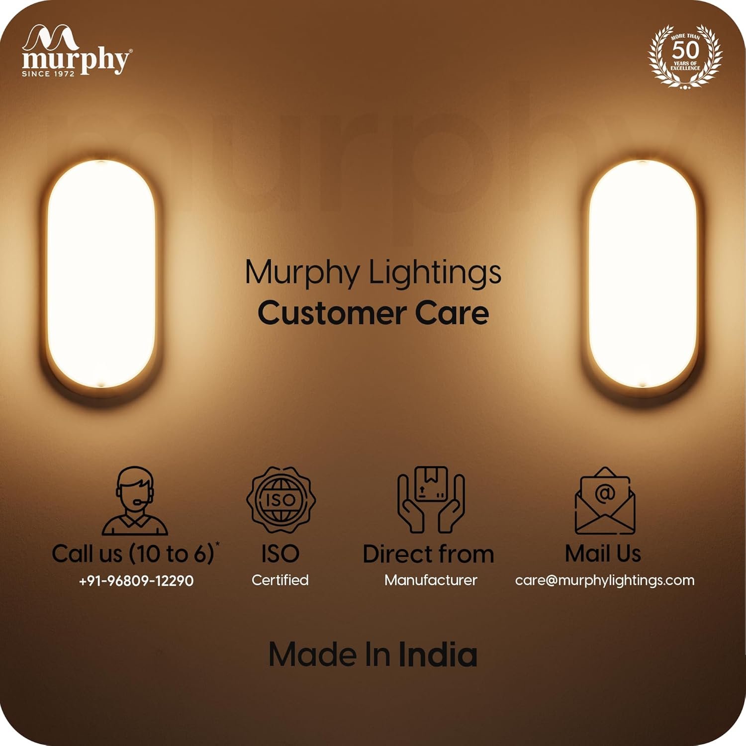 Murphy 10W LED Oval Shape Bulkhead Wall Lamp | IP66 Waterproof Outdoor Light for Gardens, Porches & Bathrooms | Warm White, Pack of 1 | 2-Year Warranty - Image 6