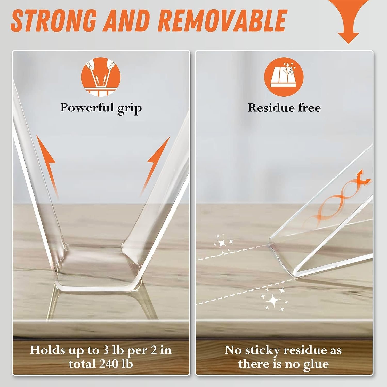 HIRU Nano Double Sided Tape, Multipurpose Super Sticky Gel Grip Mounting Tape, Washable, Reusable, No Residue, for Home & Office (Pack of 1) - Image 5