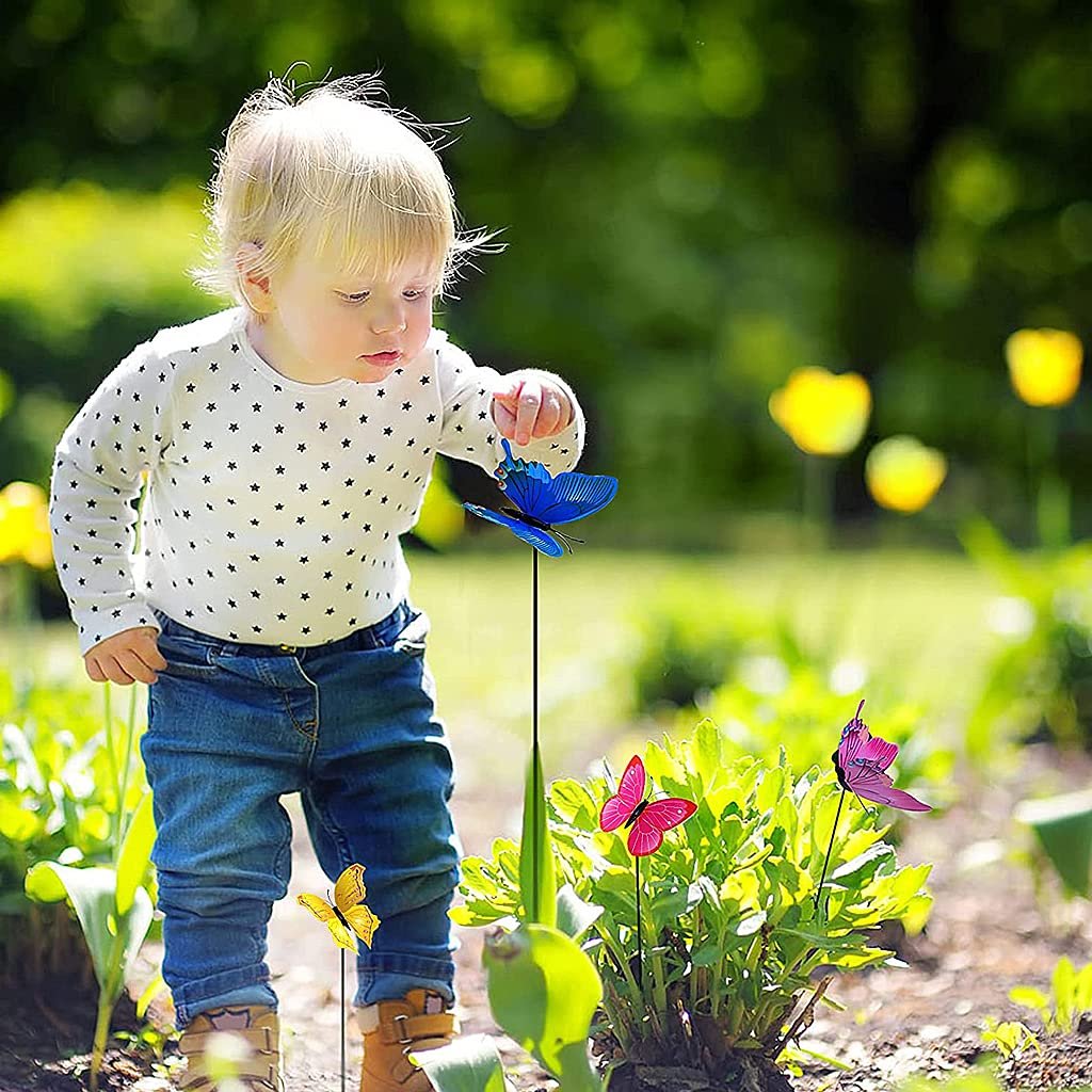 Magideal� Colorful Flying Butterfly On Stick Model Home Garden Lawn Ornament 7X5.5Cm - Image 6