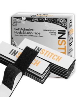INSTITCH Self Adhesive Hook & Loop Tape – 1 Inch x 4 Inch – Heavy Gumming On Back, Velcro Strips, Nylon Self Adhesive Hook and Loop Tape – Perfect for Home and Office Use (Black) (12) INSTITCH Self Adhesive Hook & Loop Tape – 1 Inch x 4 Inch – Heavy Gumming On Back, Velcro Strips, Nylon Self Adhesive Hook and Loop Tape – Perfect for Home and Office Use (Black) (12)