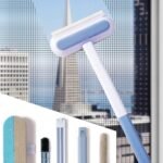 Multifunctional Screen Brush 4 in 1 Mesh Cleaning Brush with Extended Handle Window Cleaning Brush Mosquito Net Cleaner Double Sided Window Cleaner Window Mesh Cleaner