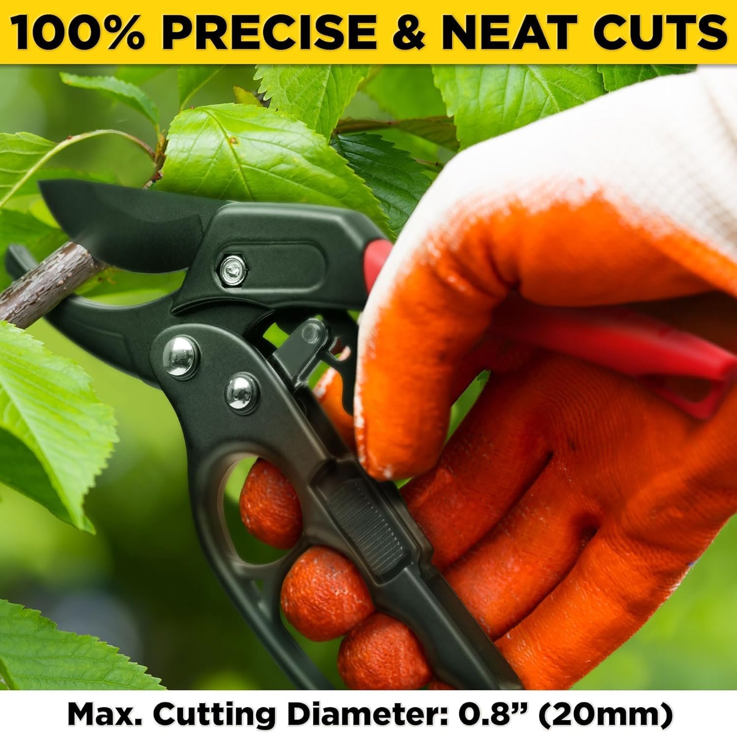 GardenZeek Gardening Scissor Stainless Steel Garden Snip with Safety Lock Garden Shears Sharp Cutter Pruners Scissor for Lawn, Garden & Potted Plants (Red) - Image 6