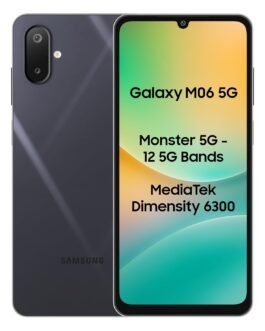 Samsung Galaxy M06 5G (Blazing Black, 4GB RAM, 64GB Storage) | MediaTek Dimensity 6300 | AnTuTu Score 422K+ | 12 5G Bands | 25W Fast Charging | 4 Gen of OS Upgrades | Without Charger Samsung Galaxy M06 5G (Blazing Black, 4GB RAM, 64GB Storage) | MediaTek Dimensity 6300 | AnTuTu Score 422K+ | 12 5G Bands | 25W Fast Charging | 4 Gen of OS Upgrades | Without Charger