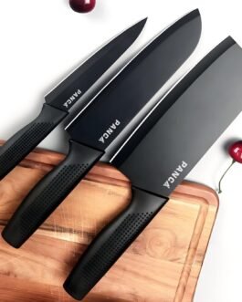 PANCA Knife Set of 3 Stainless Steel Knives for Kitchen| Sharp Edge Cutting Chef Knifes for Chopping Vegetables, Fruits, Multipurpose Knife, Kitchen Tools(Set of 3, Black) PANCA Knife Set of 3 Stainless Steel Knives for Kitchen| Sharp Edge Cutting Chef Knifes for Chopping Vegetables, Fruits, Multipurpose Knife, Kitchen Tools(Set of 3, Black)