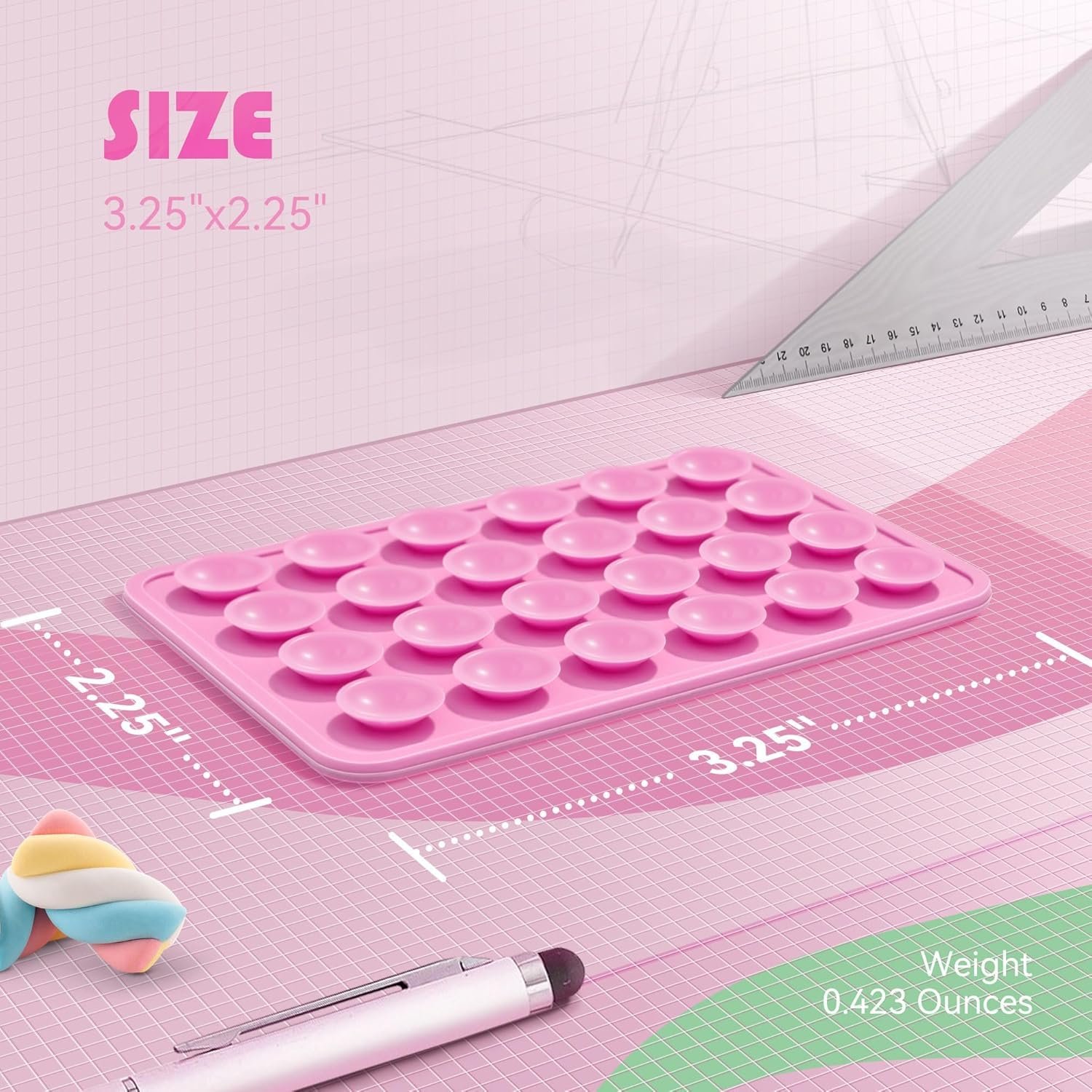 EDNITA Suction Phone Case, Phone Suction Sticker, Silicone Suction Phone Case for Hands-Free Mobile Accessory Holder Grip, Video Phone Accessory Compatible Mirror, Shower-(Pink) - Image 3