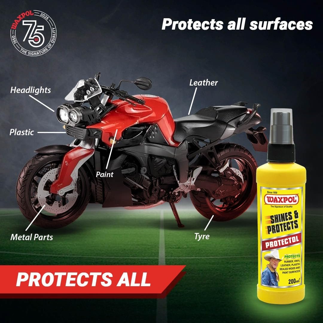 Waxpol Protectol Multipurpose All in One Liquid Polish 200 ml for High Gloss Shine & Protection for Car, bike, Scooter, Household, Office Furniture (Interior & Exterior Use) - Image 6