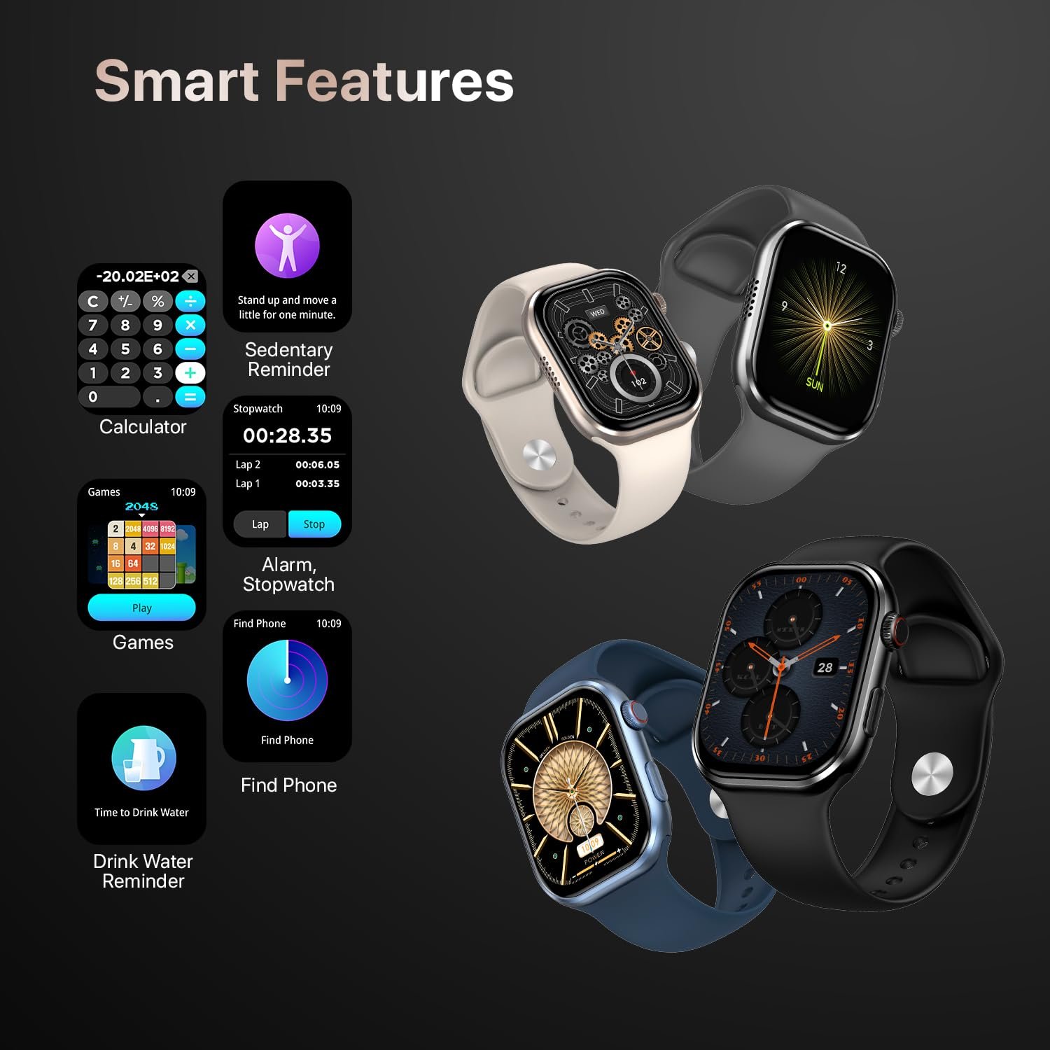 Fire-Boltt Brillia Smart Watch 2.02” AMOLED Display, Bluetooth Calling, SpO2, Heart Rate Monitor, 120+ Sports Modes, Fitness Tracker, Voice Assistant, Smart Watch for Man & Women– Champagne - Image 12