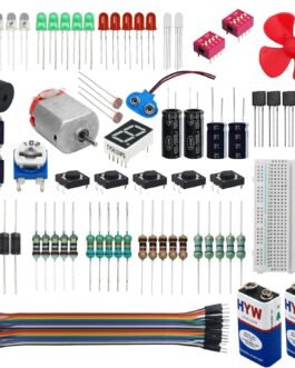 Electrobot Starter Kit (70 ITEMS) 20+ DIY Projects with Electronics Components Breadboard, LEDs, Resistors, Switches etc Electrobot Starter Kit (70 ITEMS) 20+ DIY Projects with Electronics Components Breadboard, LEDs, Resistors, Switches etc