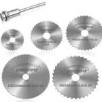 DIY Crafts 5 – Pcs HSS Rotary Saw Blades Blade Disc Saw Carving Buffing Grinder Replacement Mandrel Set Mini Circular Cutter Rotary Tool Cutting Useful Dno2 (Pack Of 1 Kit, Multi Color)