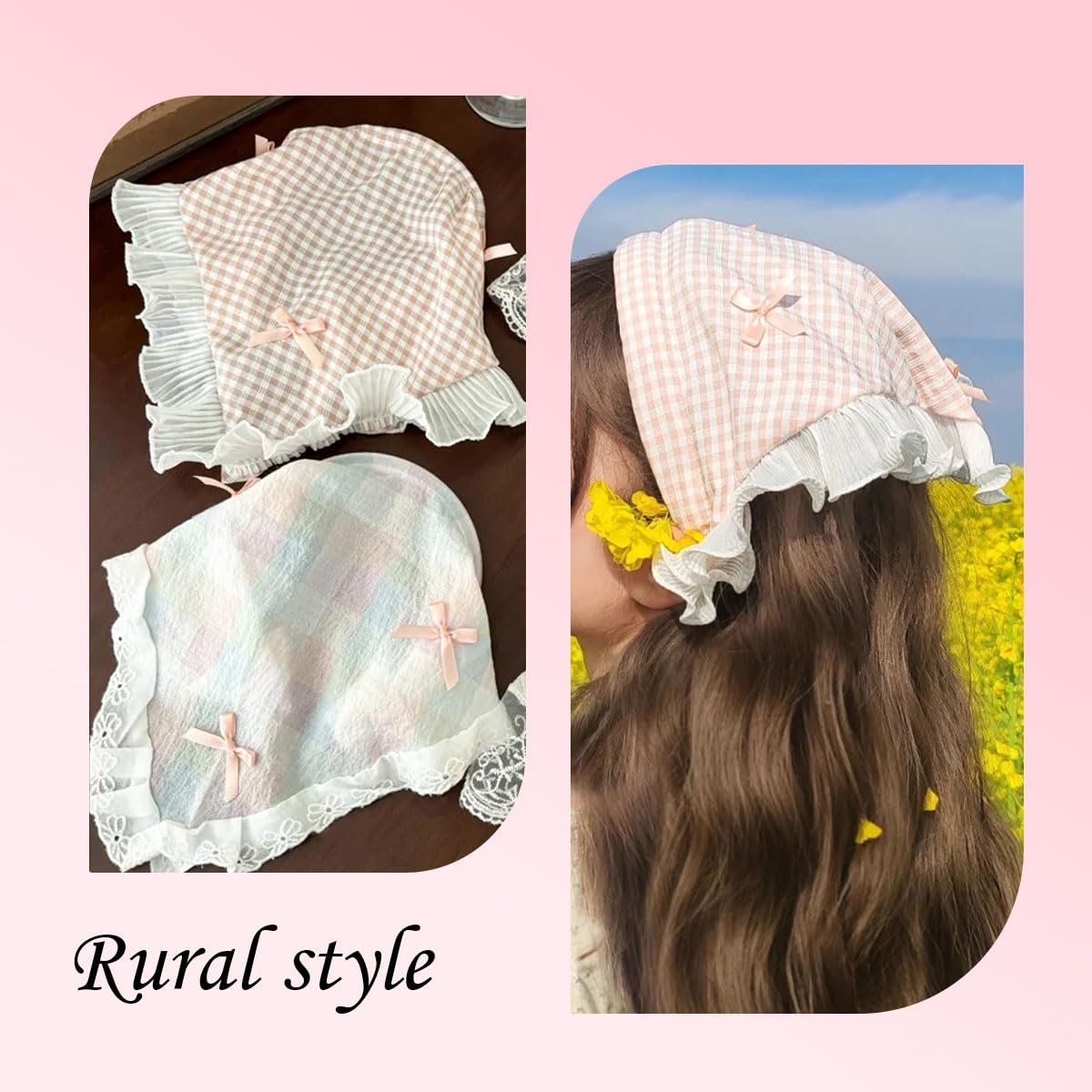 Zytiqt 2 Pcs Bandanas for Women, Set Butterfly Style Lace Headbands, Stylish Head Scarf for Women, Comfortable Hair Accessories for Everyday Wear, Music Festivals, Beach Outings, Gift for Girls - Image 7