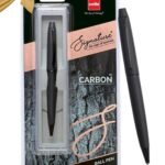 Signature Cello Cello Carbon Ball Pen|Blue Ink|1 Ball Pen|Elegant Matte Black Finish|Premium Metal Pens for Office Use|Stylish Gifts for Brother|Rakhi Set|Rakshabandhan Gifting.