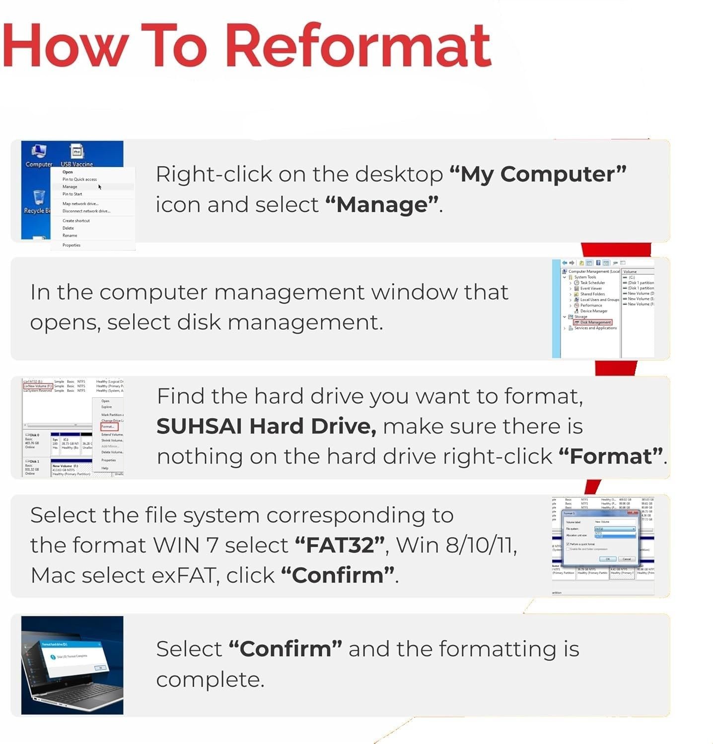 500GB Portable External Hard Drive USB 3.0, High Speed Data Transfers, Supports Windows, Linux and Mac OS Systems, Compatible with, PlayStations, TV, and Other Devices. - Image 8