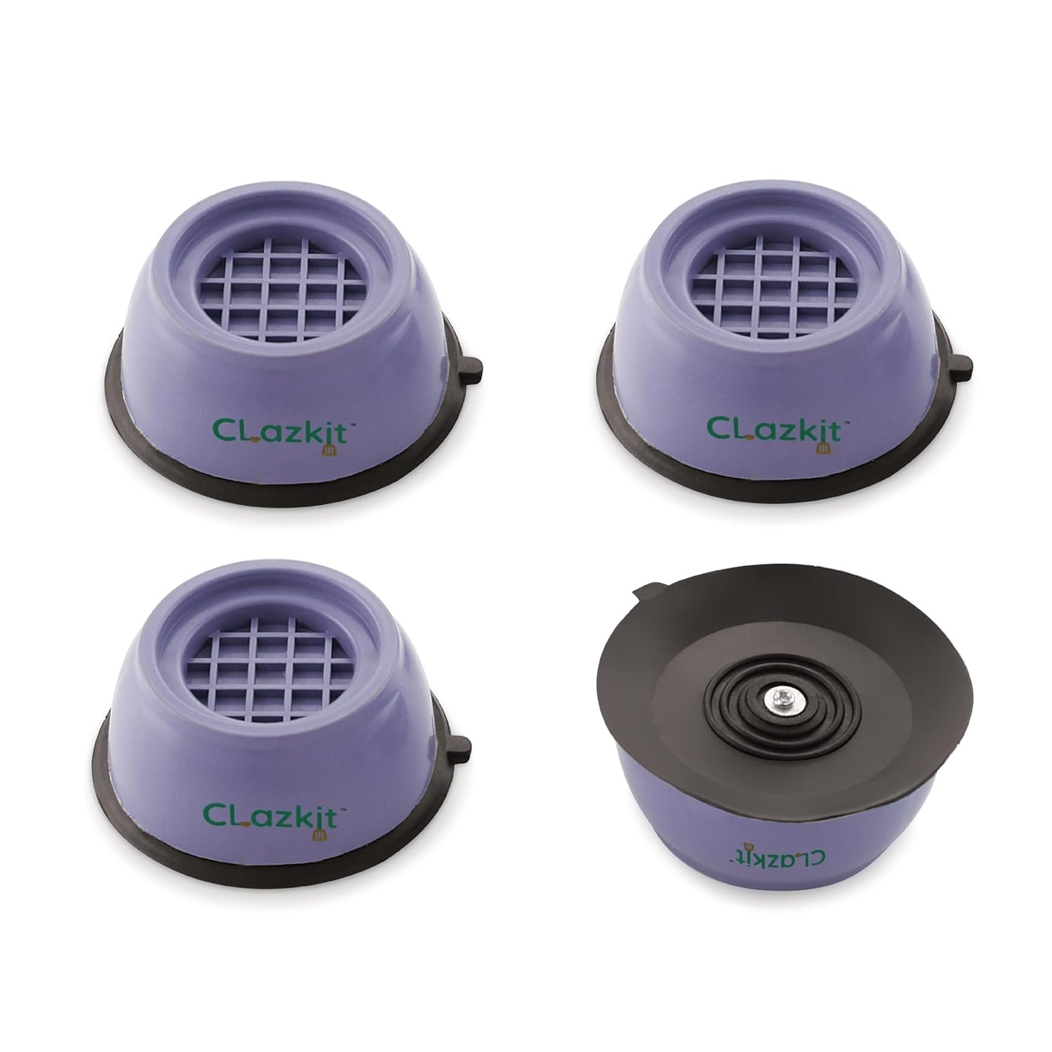 Clazkit Multi-Purpose Heavy Duty Stand Home Appliance Refrigerator/Washing Machine/Furniture/Fridge Stand, Round, Blue (Pack of 4) - Image 7