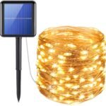 XERGY Solar Fairy String Light Outdoor, 39 Ft 120 LED with 800 mAh Inbuilt Rechargeable Battery IP65 Waterproof 8 Modes (Copper Wires, Sturdy Quality) for Garden Yard Diwali &Home Decor led Lights