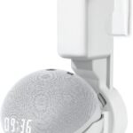 Saifsmart Outlet Wall Mount Hanger Holder Stand Accessories Case Built-in Plug Cable Management for Echo Dot 4th Gen/Echo Dot 5th Gen Smart Speaker (White)