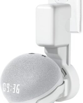 Saifsmart Outlet Wall Mount Hanger Holder Stand Accessories Case Built-in Plug Cable Management for Echo Dot 4th Gen/Echo Dot 5th Gen Smart Speaker (White) Saifsmart Outlet Wall Mount Hanger Holder Stand Accessories Case Built-in Plug Cable Management for Echo Dot 4th Gen/Echo Dot 5th Gen Smart Speaker (White)