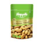 Happilo Premium Natural Californian Almonds 200g | Badam Giri, Healthy Snacks, Dry Fruits | Crunchy Nuts | High in Fiber | Rich in Protein | Magnesium | Phosphorus | Dietary Fibre | Zero Cholesterol