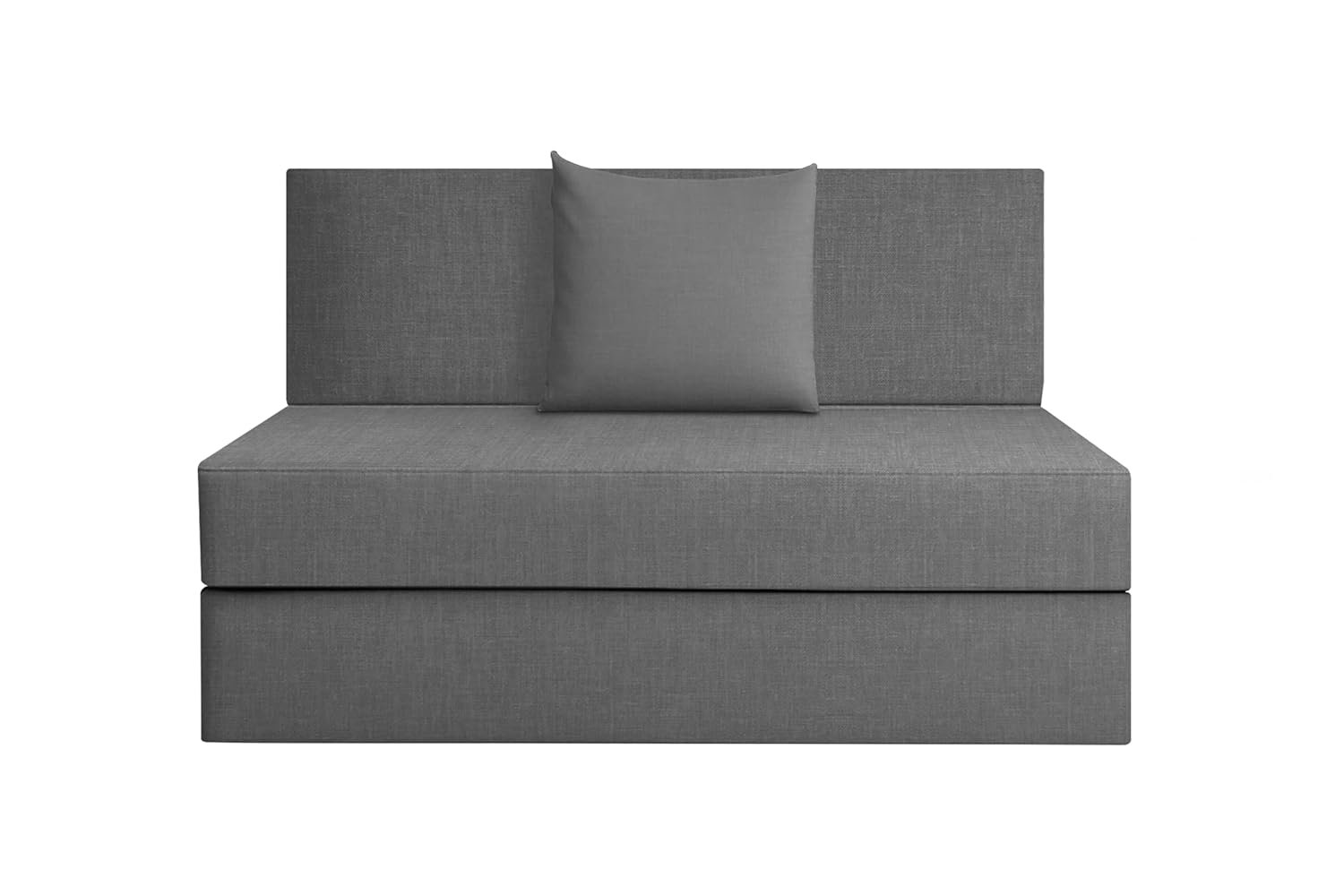 Rosebell Lightweight Easy 1-Person Sofa Cum Bed Jute Fabric- Washable Cover- Including Cushion - Size 3' X 6' Ft (Grey Color) Perfect for Home & Office for Guests - Image 6