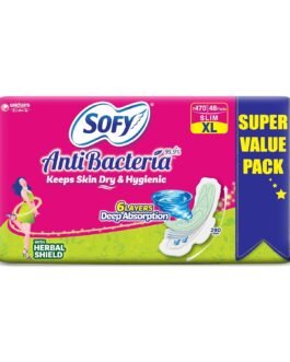 Sofy AntiBacteria XL – 290mm | 48pads | Women Sanitary Pads | Keep Skin Dry | 6 Layer Deep Absorption | Herbal Shield | Hygiene & Herbs | X-Large Sofy AntiBacteria XL – 290mm | 48pads | Women Sanitary Pads | Keep Skin Dry | 6 Layer Deep Absorption | Herbal Shield | Hygiene & Herbs | X-Large