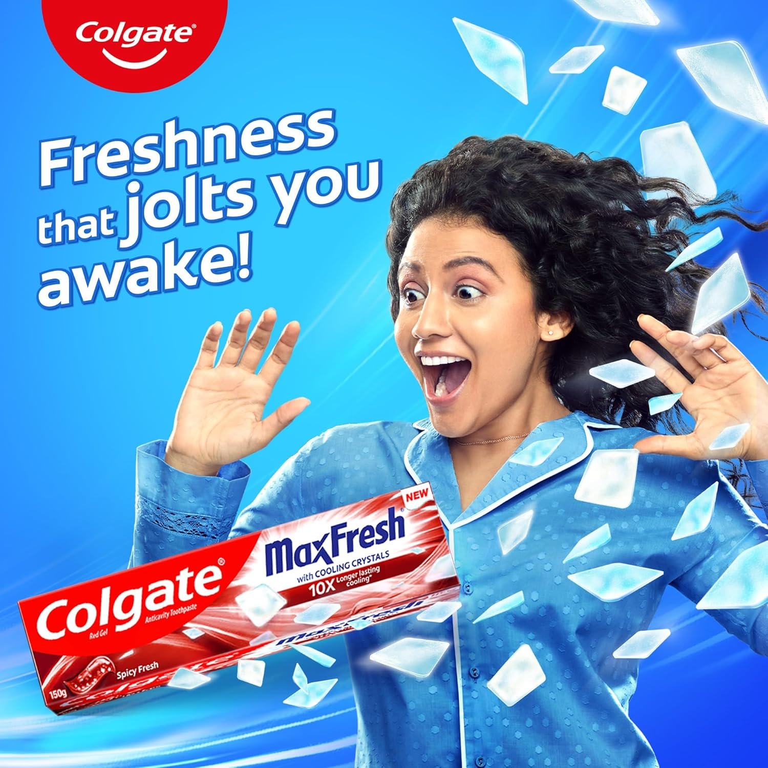 Colgate Max Fresh Toothpaste, Red Gel Paste with Menthol For Tooth Decay Prevention, Cavity Protection, Gum Protection, Whitening, Eliminates Bad Breath (300g, 150g X 2, Spicy Fresh, Saver Pack) - Image 2